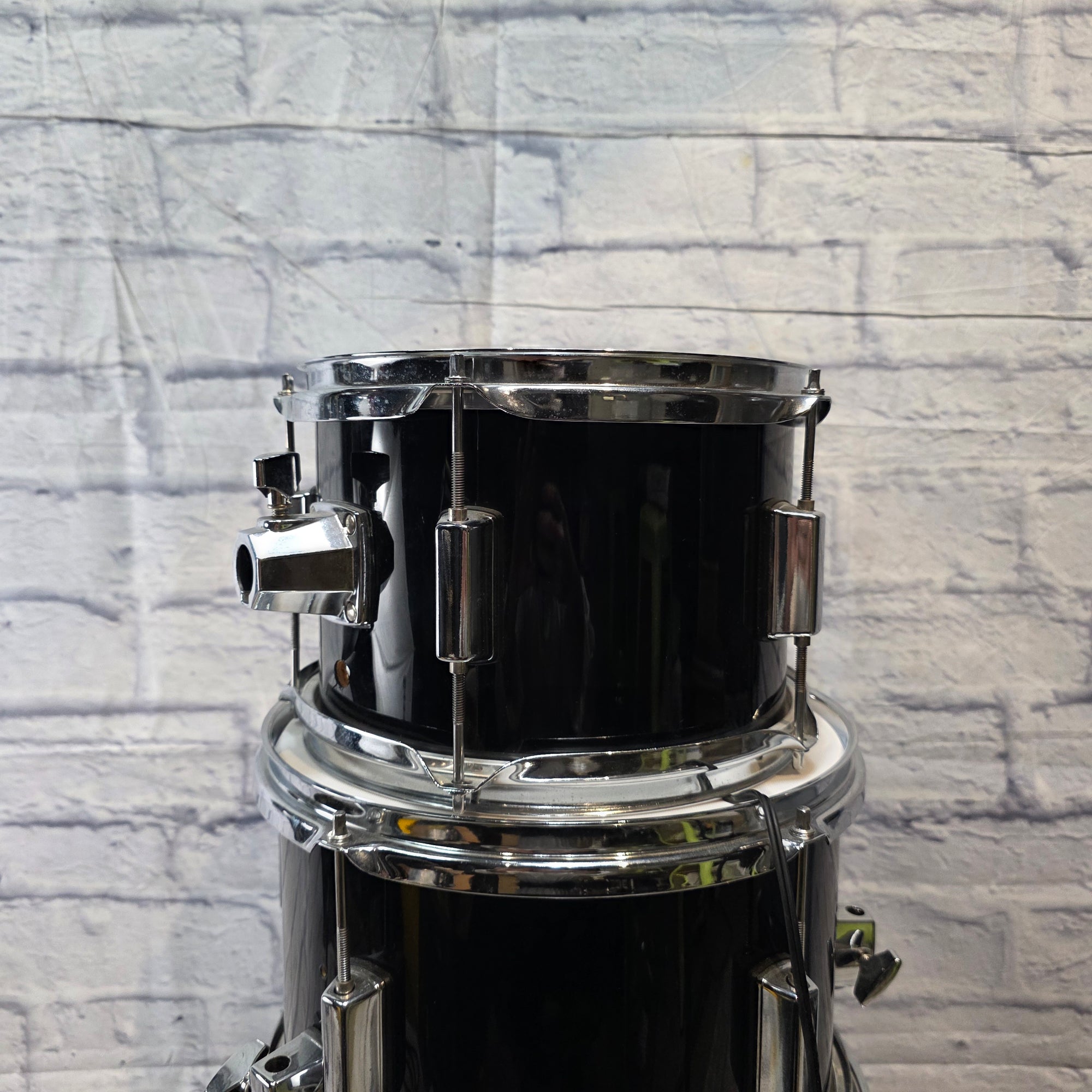 Unknown Black Hybrid Acoustic / Trigger Set Small Electronic Drum Set