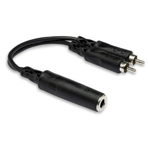 Hosa YPR-131 Mono 1/4" (Female) - 2 RCA (Male) Y Cable