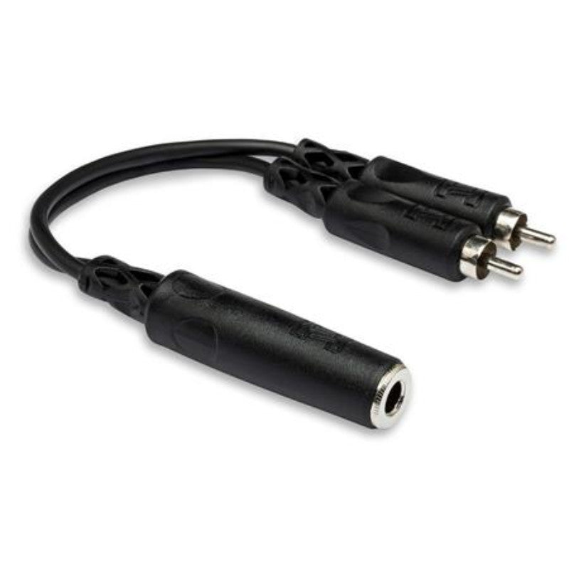 Hosa YPR-131 Mono 1/4" (Female) - 2 RCA (Male) Y Cable