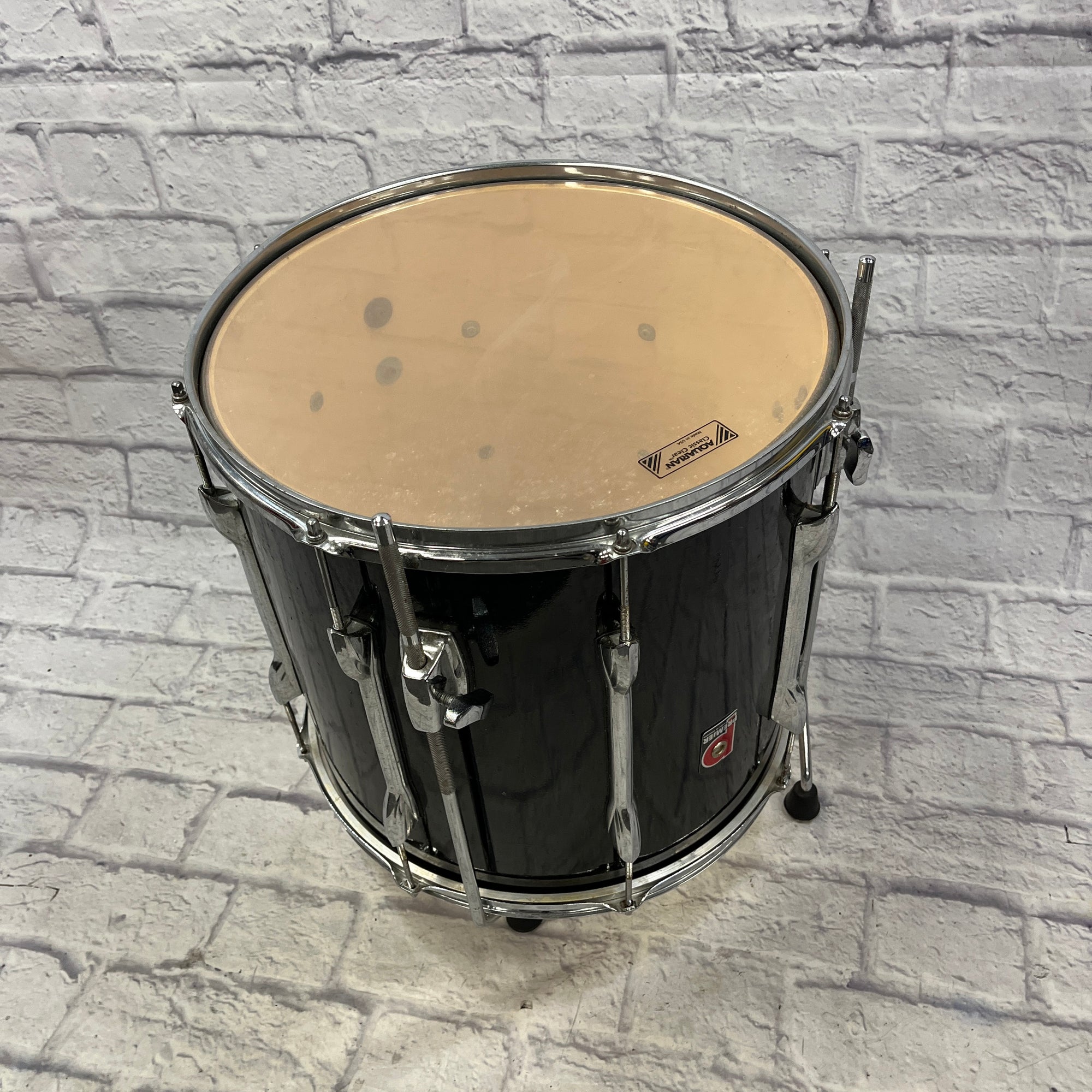 Premier 1980s 16x16 Gloss Black Floor Tom