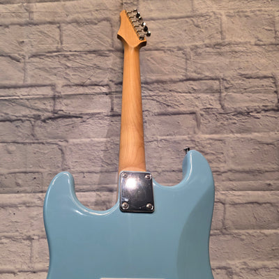 Fojill Strat Style - Full Size Mahogany - Baby Blue With Case Electric Guitar