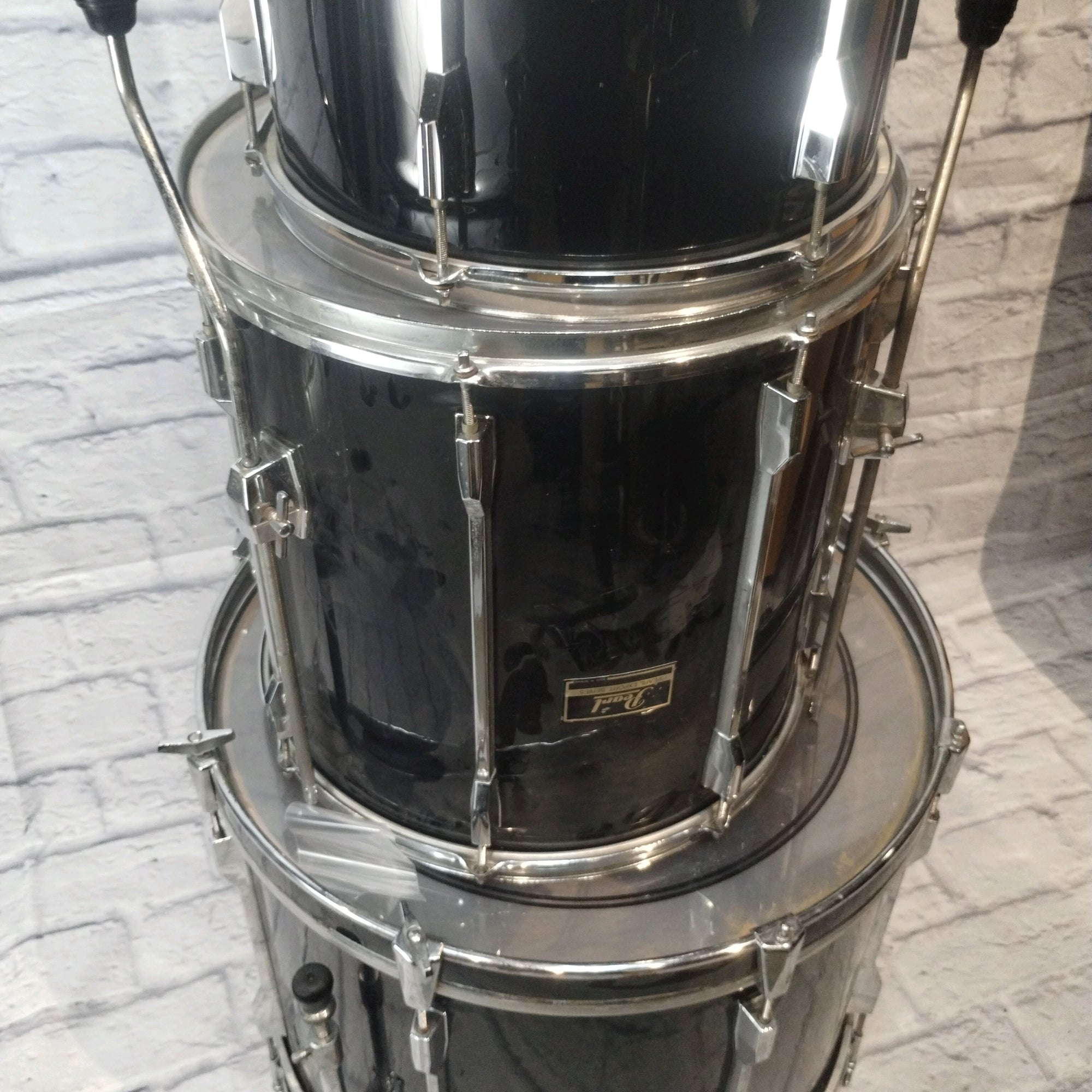 Pearl Export Black Drum Kit and Rack 12 13 16 22