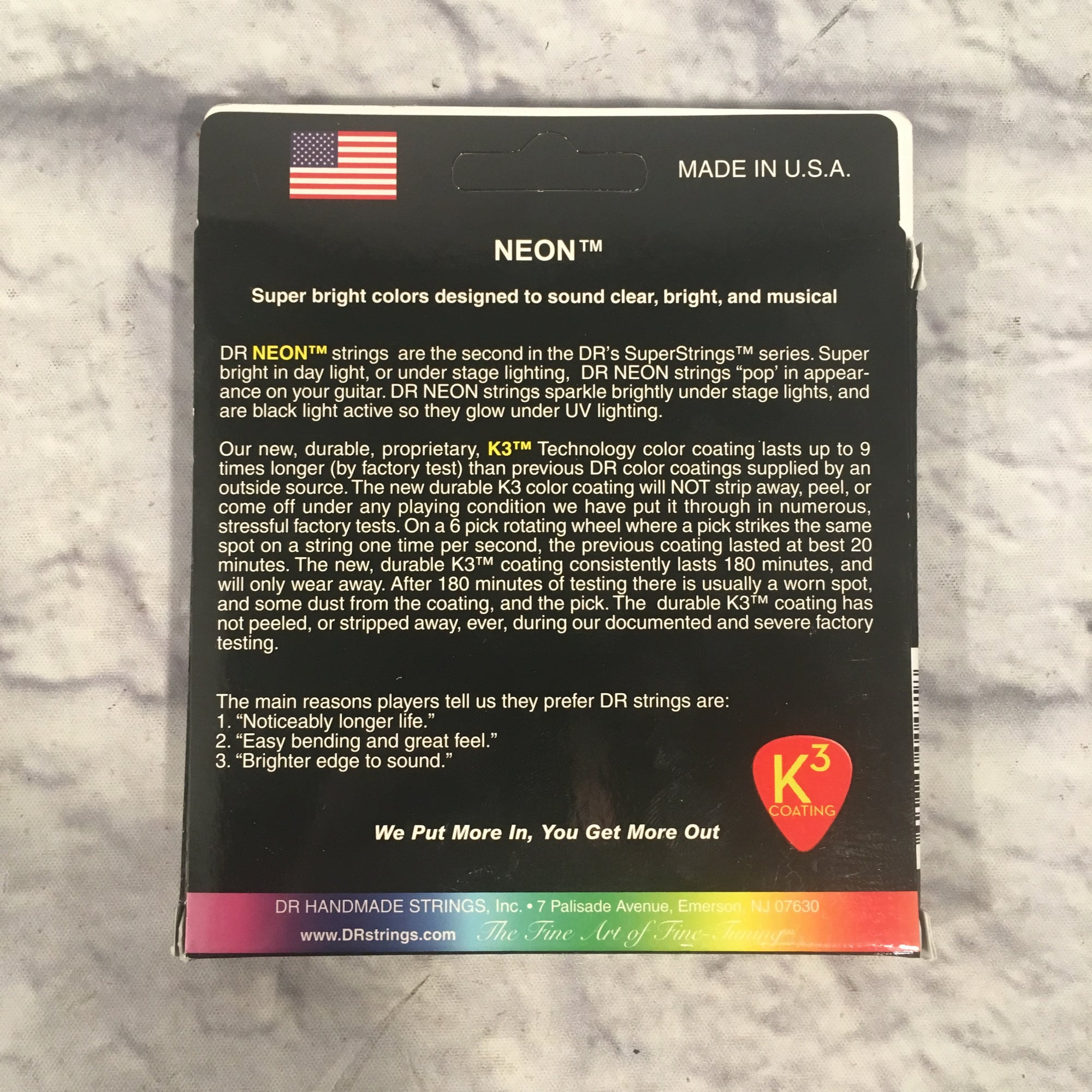 DR Neon Multi-Color Coated Lite Electric Guitar Strings 10-46