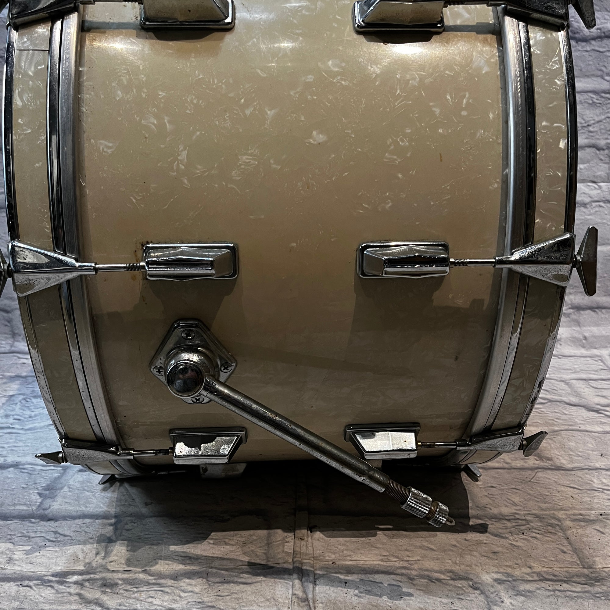 Pearl 70's Fiberglass Drum Kit White Marine Pearl