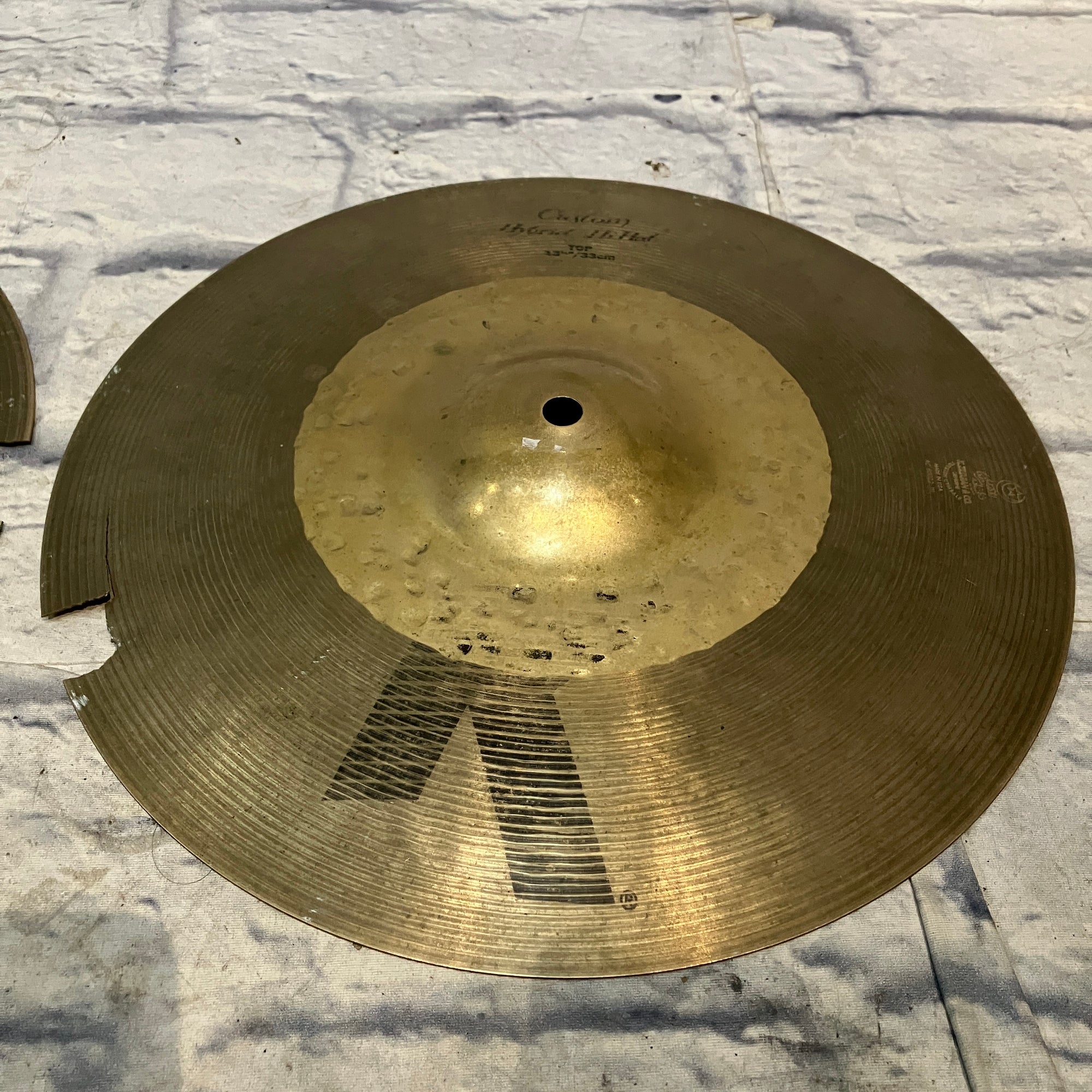 Zildjian 13" K Custom Hybrid Hi Hat Pair - CRACKED