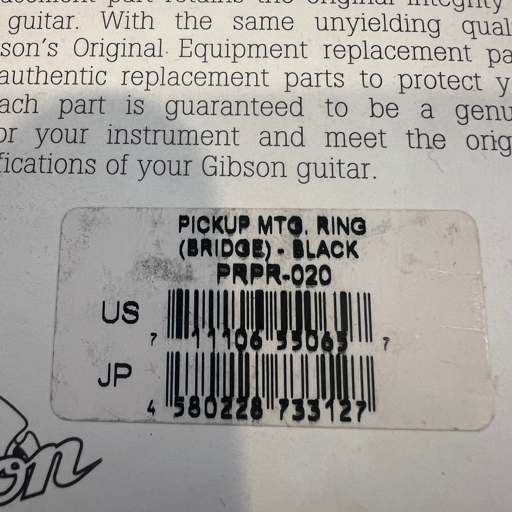 Gibson PRPR-020 Black Bridge Humbucker Mounting Ring