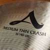 Zildjian 16" A Medium Thin Crash