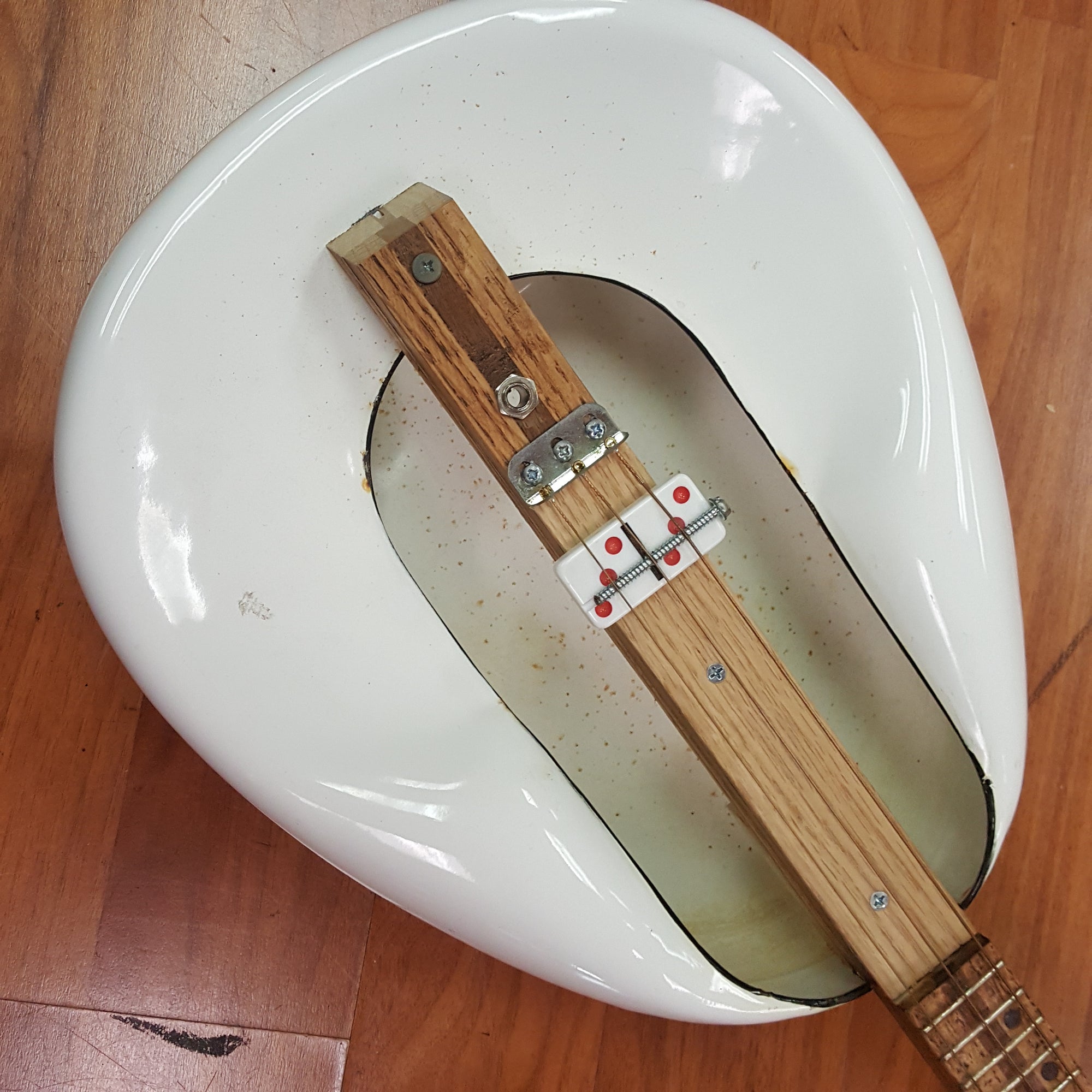 Bed Pan Cigar Box Guitar