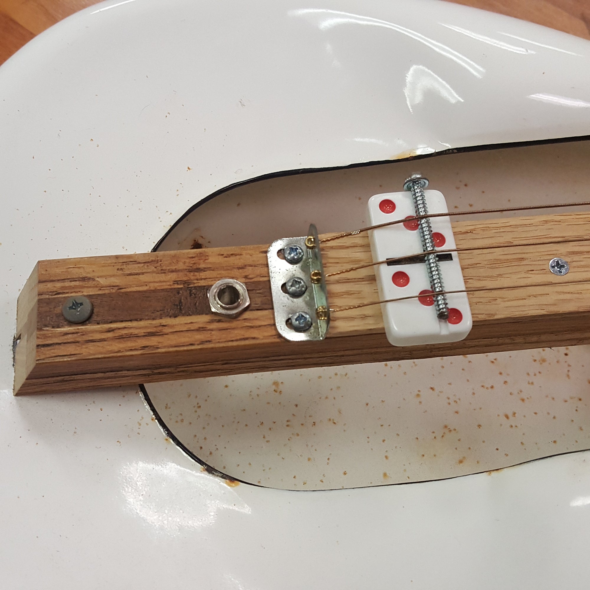 Bed Pan Cigar Box Guitar
