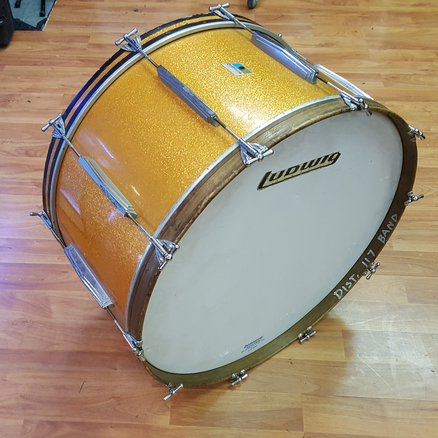 Ludwig 28" x 15" Bass Drum 1971 Gold Sparkle
