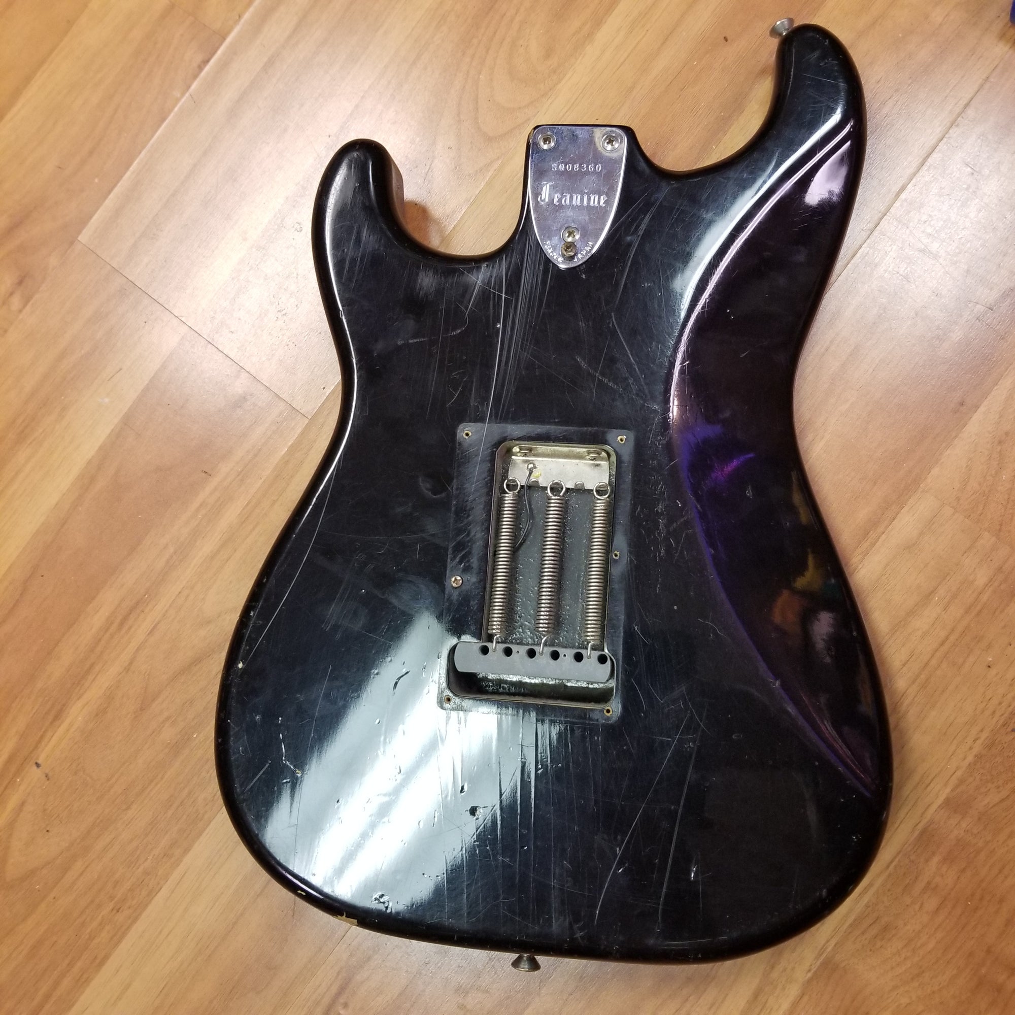 Squier 1980's Body with 3 Hole Neck Joint. SQ Series with Plate
