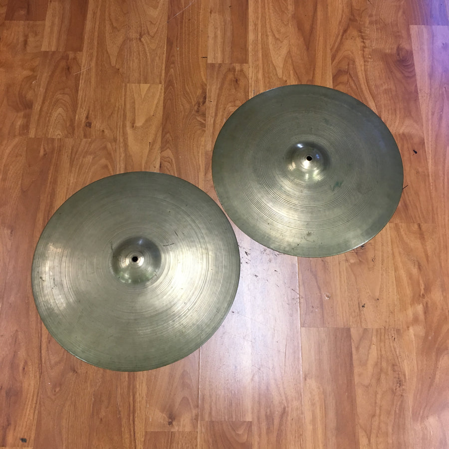 Vintage 1940s-1950s Zildjian 16in Trans Stamp Hi Hats