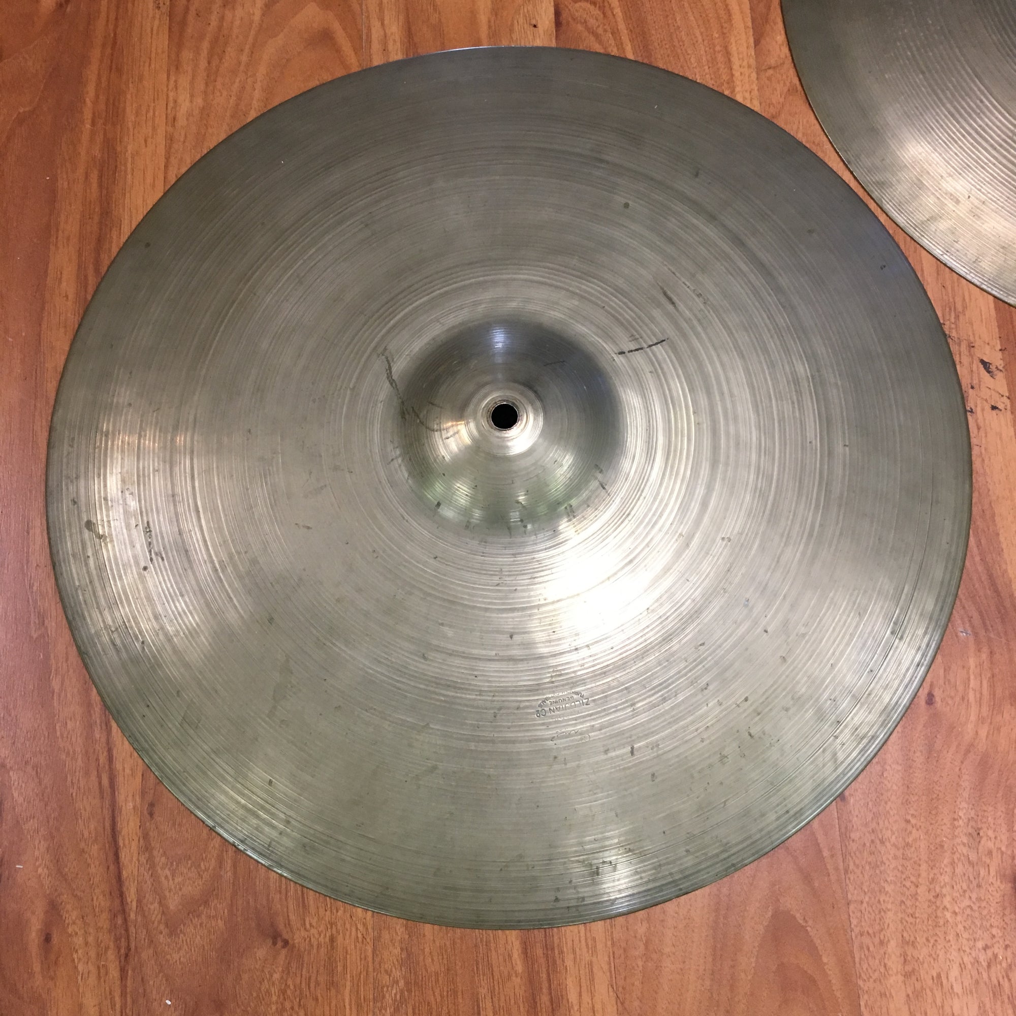 Vintage 1940s-1950s Zildjian 16in Trans Stamp Hi Hats