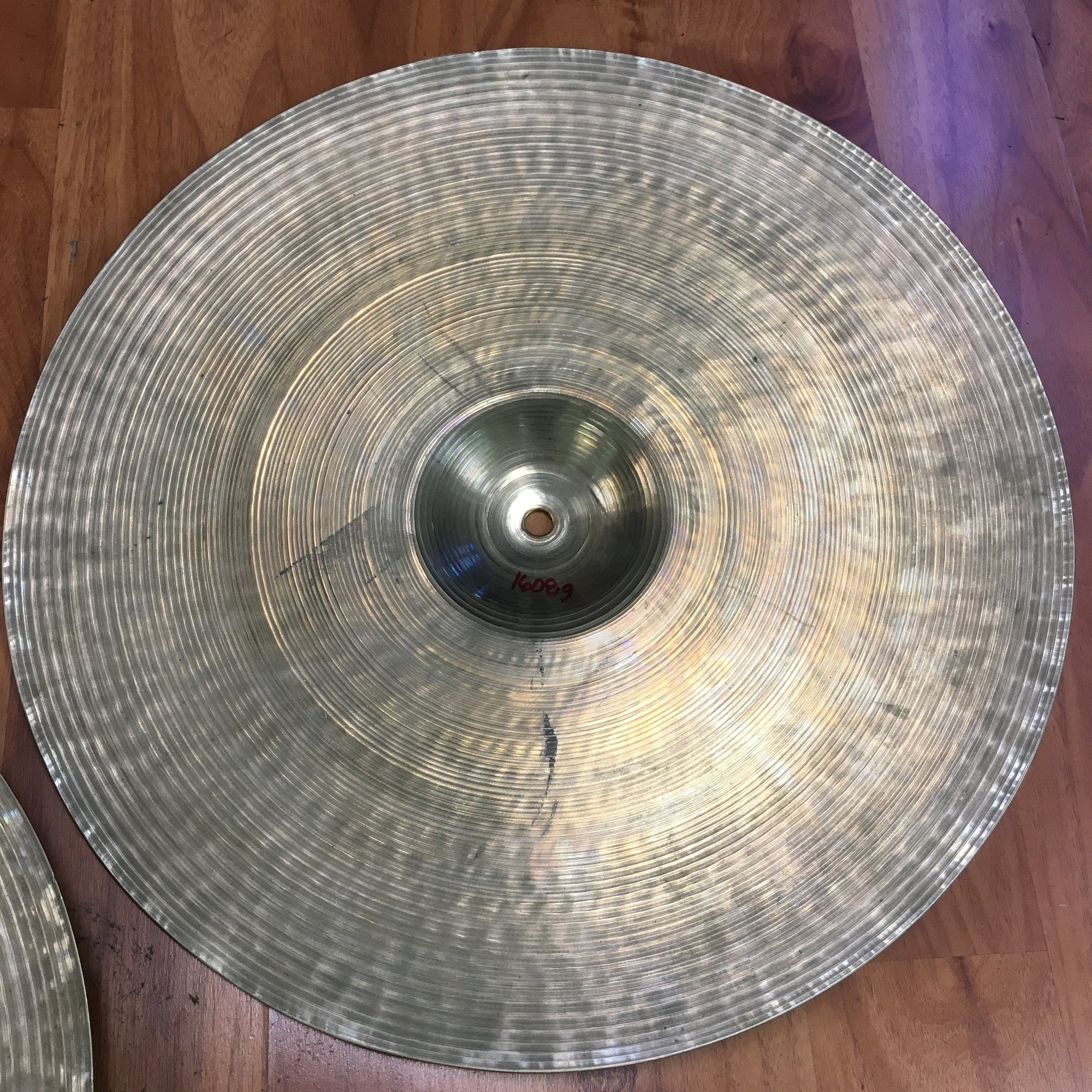 Vintage 1940s-1950s Zildjian 16in Trans Stamp Hi Hats