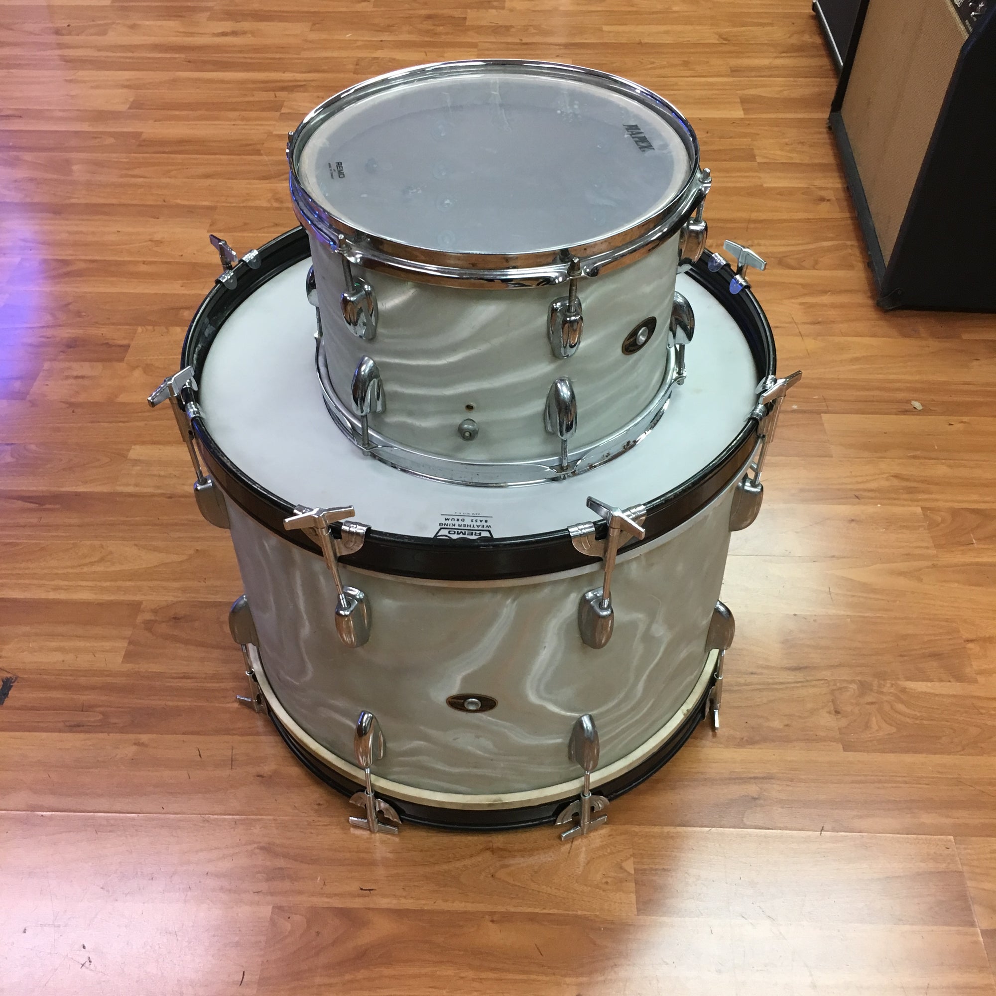 Slingerland White Satin Flame 2pc 20/12