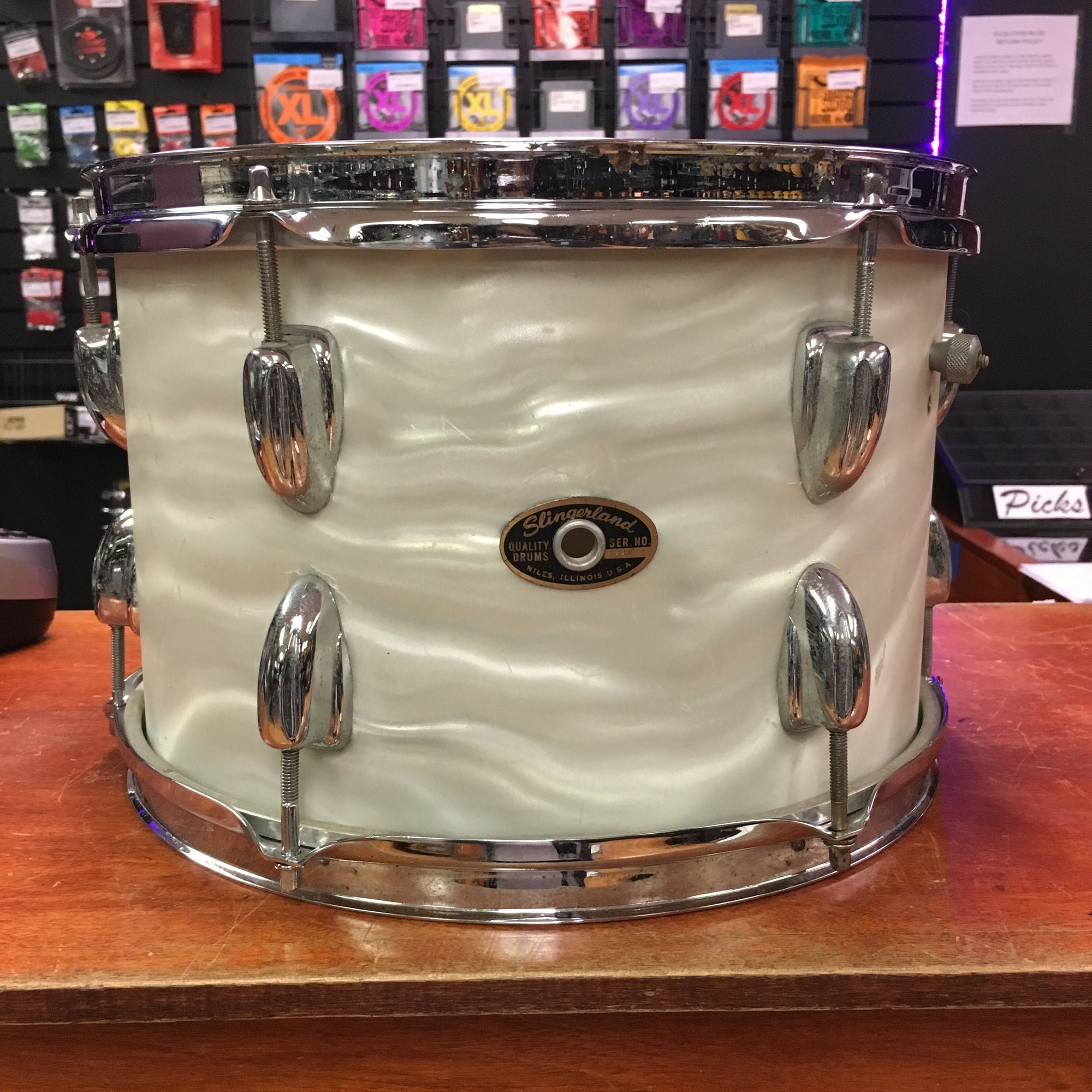 Slingerland White Satin Flame 2pc 20/12