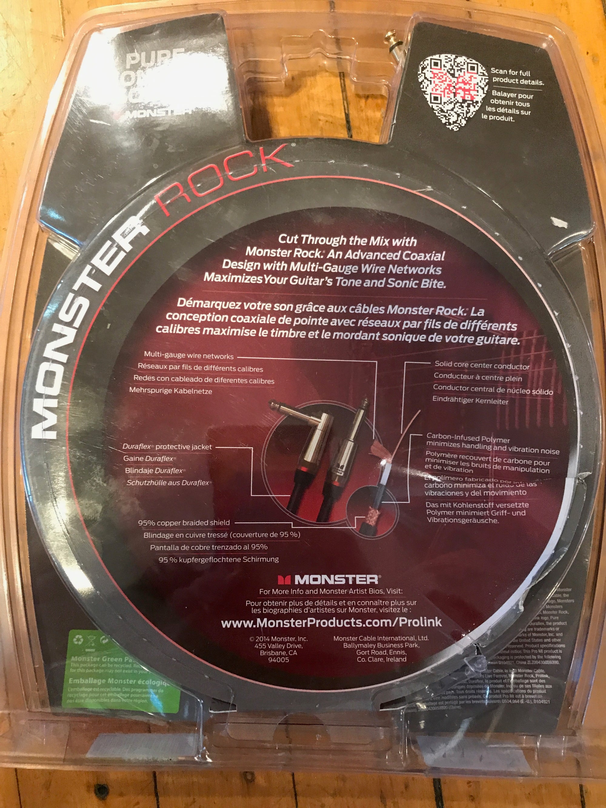 Monster Prolink Rock Guitar Cable 21 Feet
