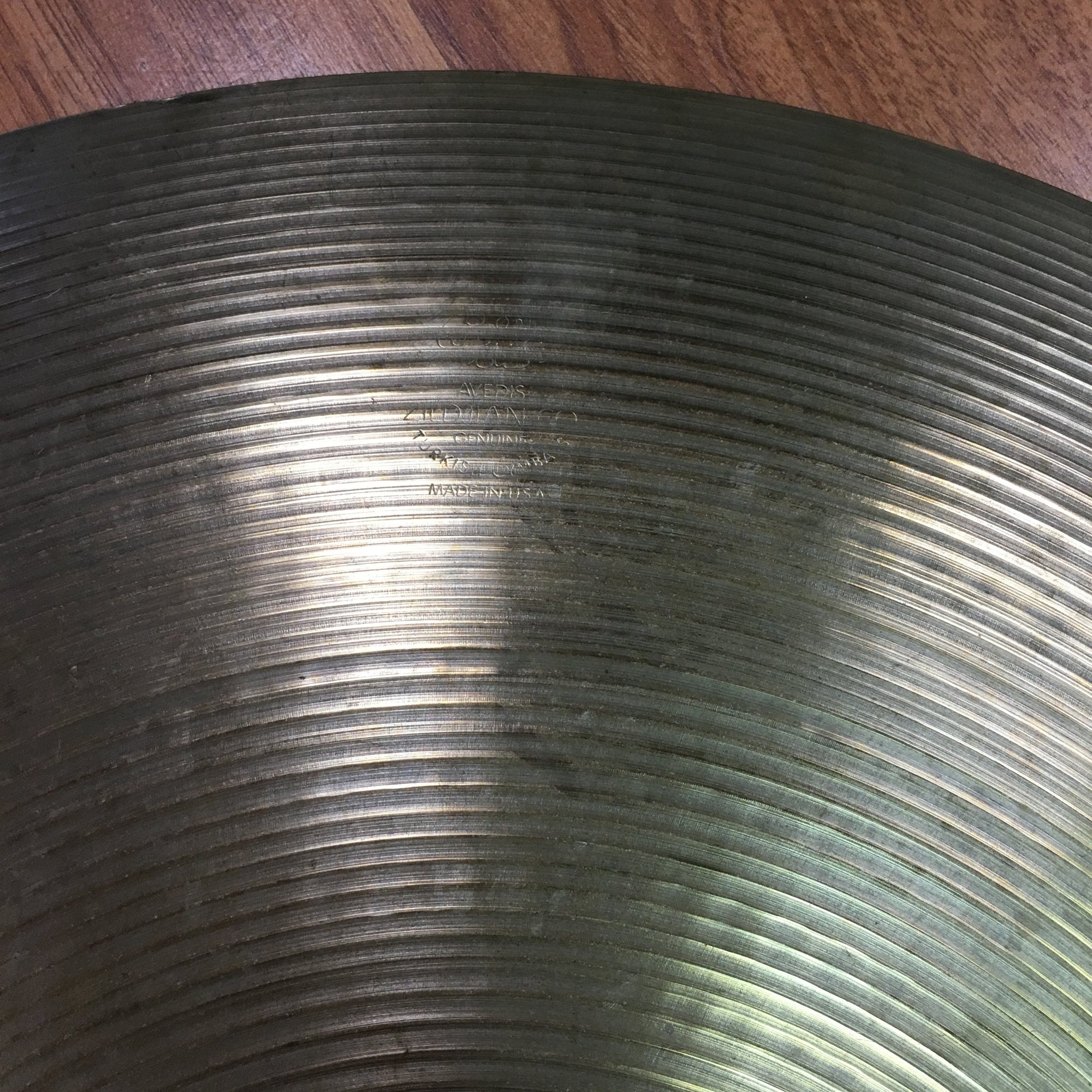 Zildjian 18" Crash, 70s with modified center hole
