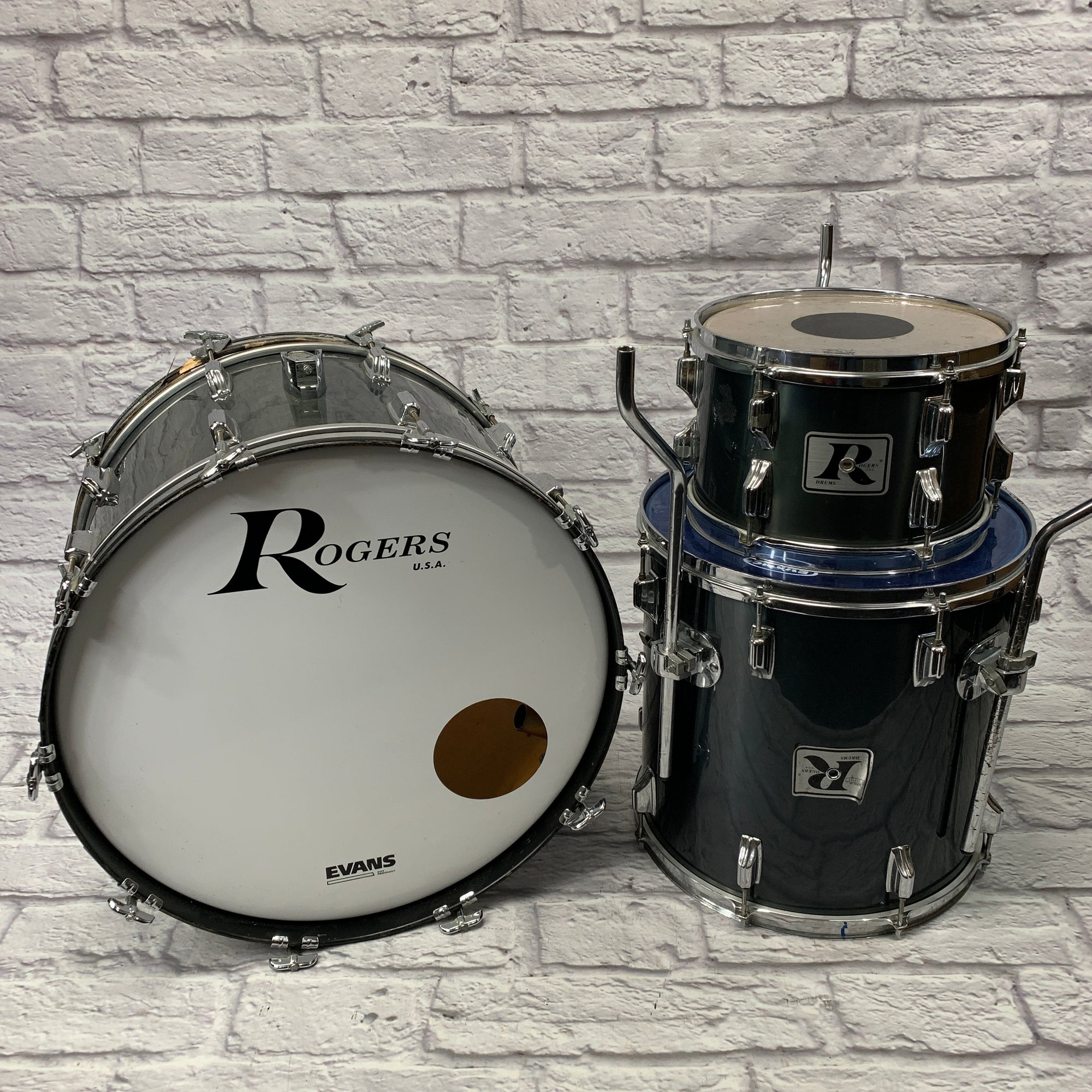 Rogers XP 8 Big R 3pc Drum Kit Midnight Mist