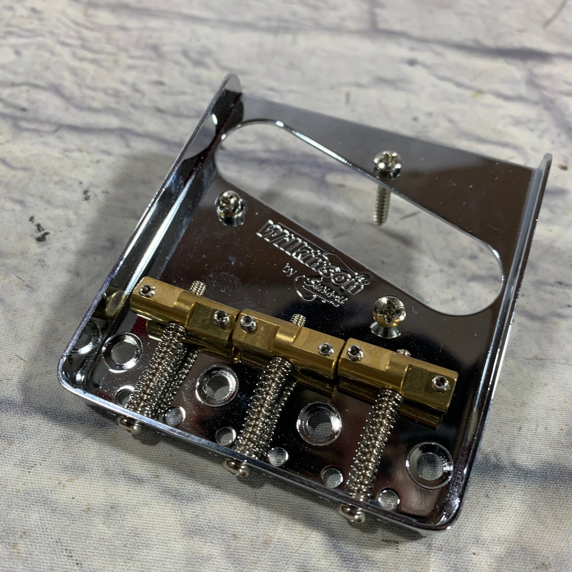 Wilkinson Sung II Tele Bridge w/ Brass Saddles Bridge