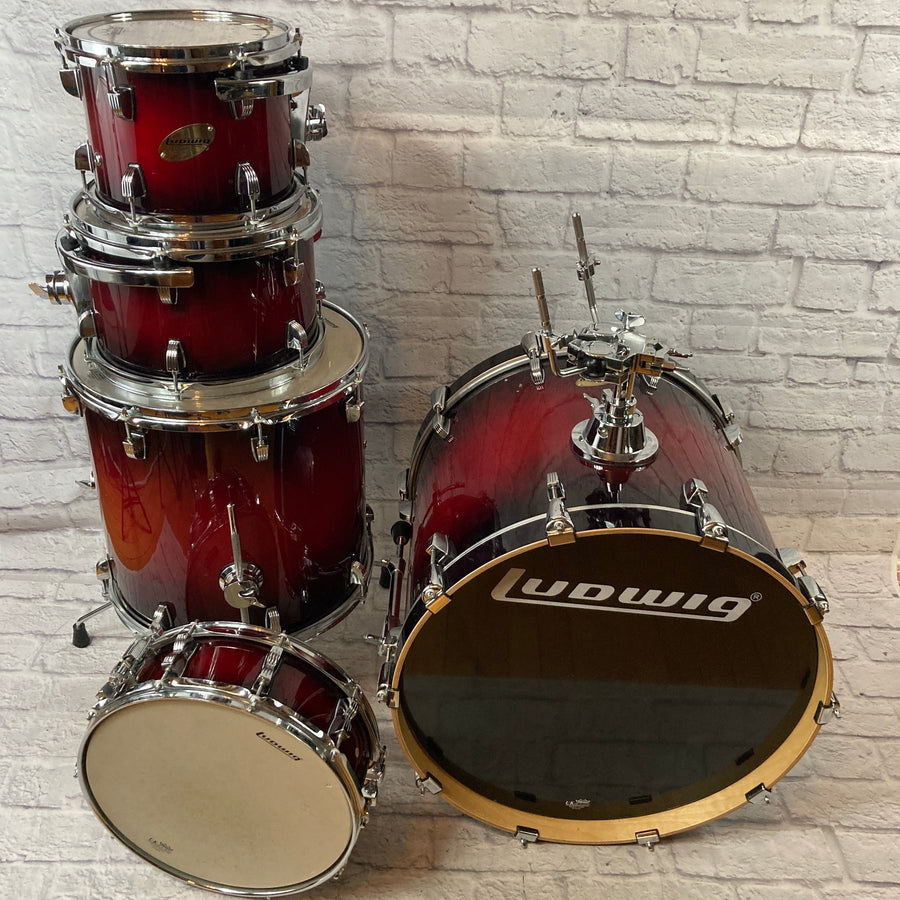 Ludwig Accent CS Custom Wine Red 5 Piece Drum Kit