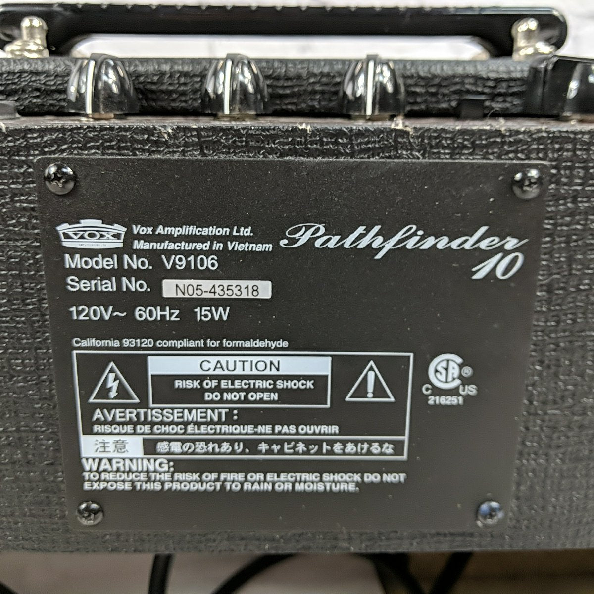 Vox Pathfinder V9106 Guitar Combo Amp