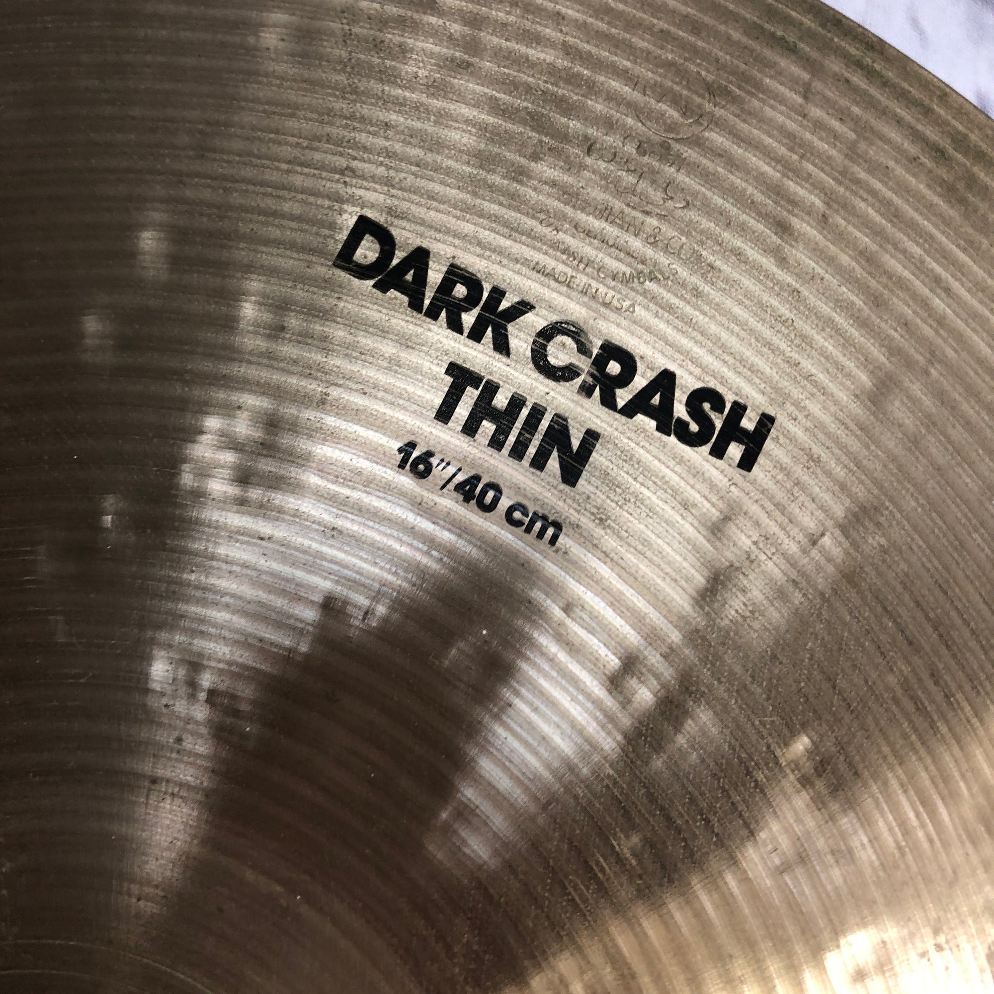 Zildjian 16 K Dark Thin Crash Cymbal