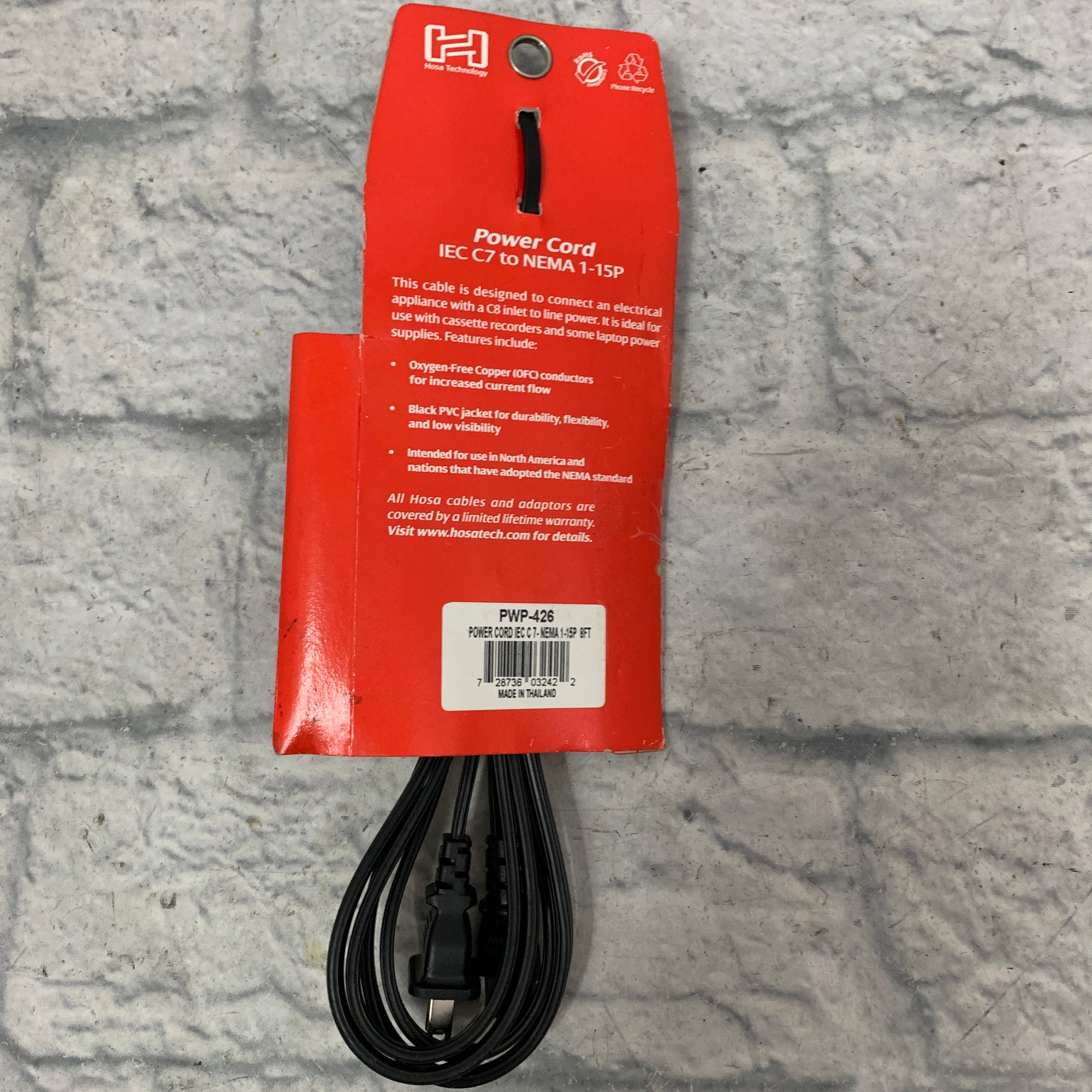 Hosa PWP-426 Electrical Power Cable 8ft - New Old Stock!