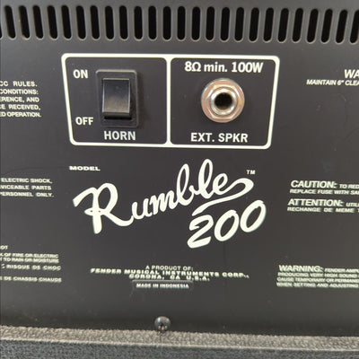 Fender Rumble 200 Bass Guitar Combo Amp