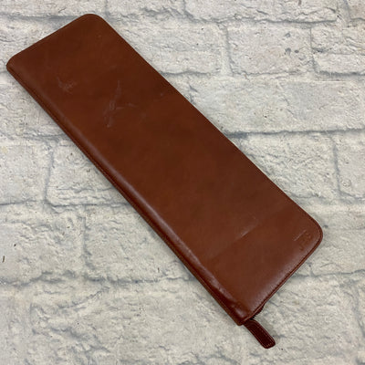 Red Envelope Zippered Leather Stick Bag