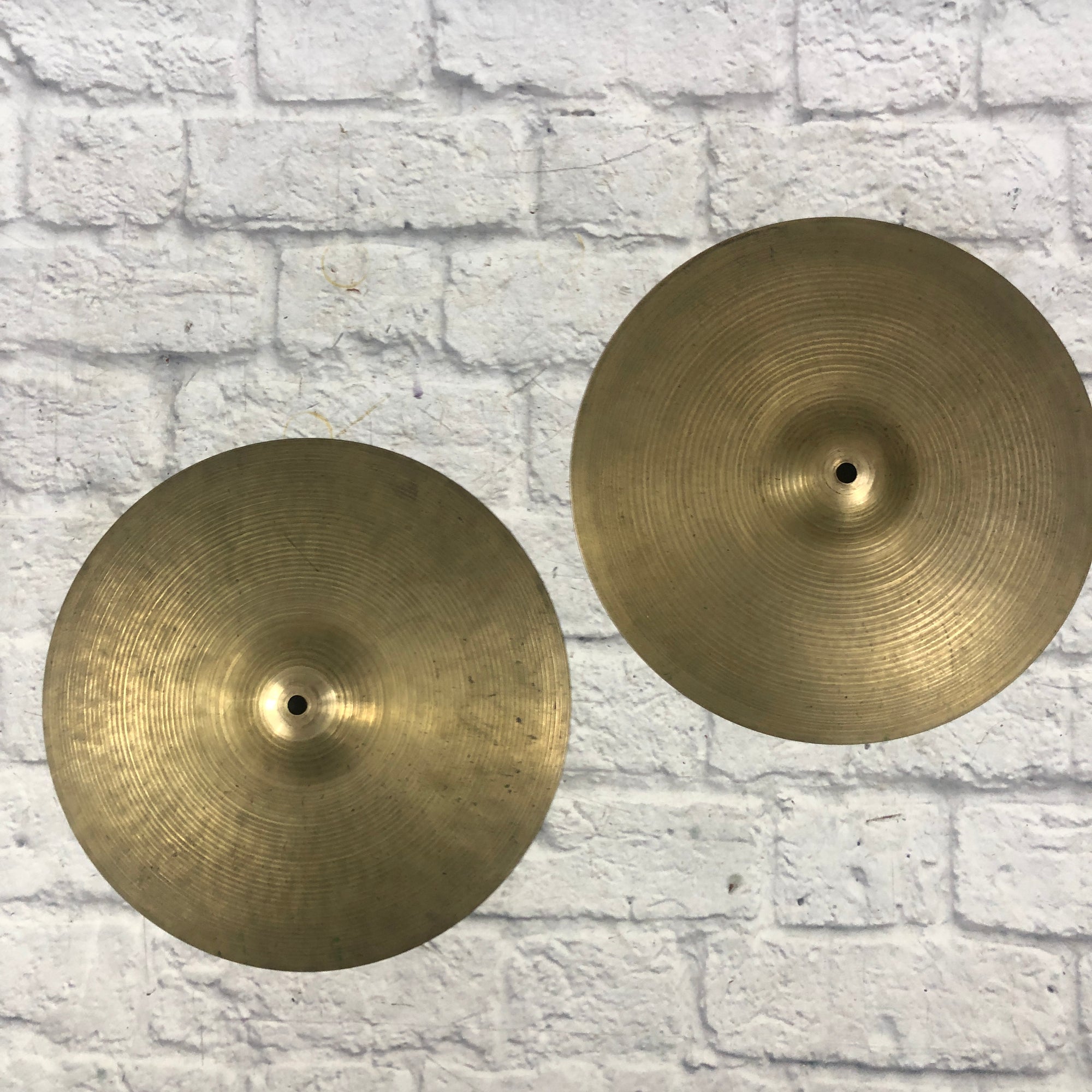 Vintage 1960s Zildjian 14 Hi Hat Cymbal Pair