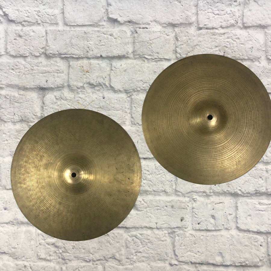 Vintage 1960s Zildjian 14 Hi Hat Cymbal Pair
