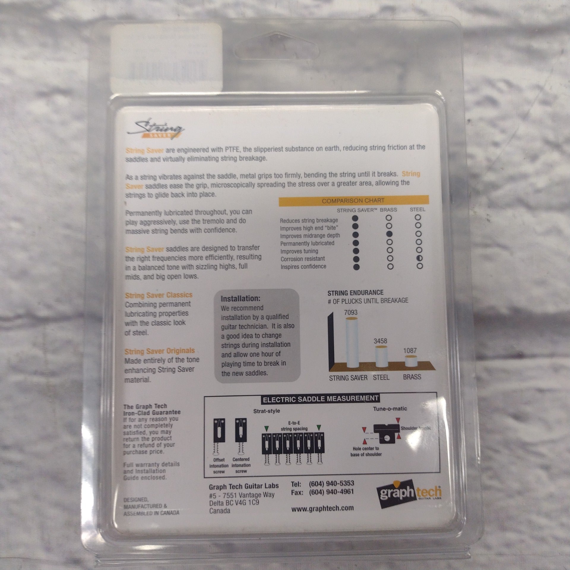Graphtech String Saver Original Strat/Tele Saddles