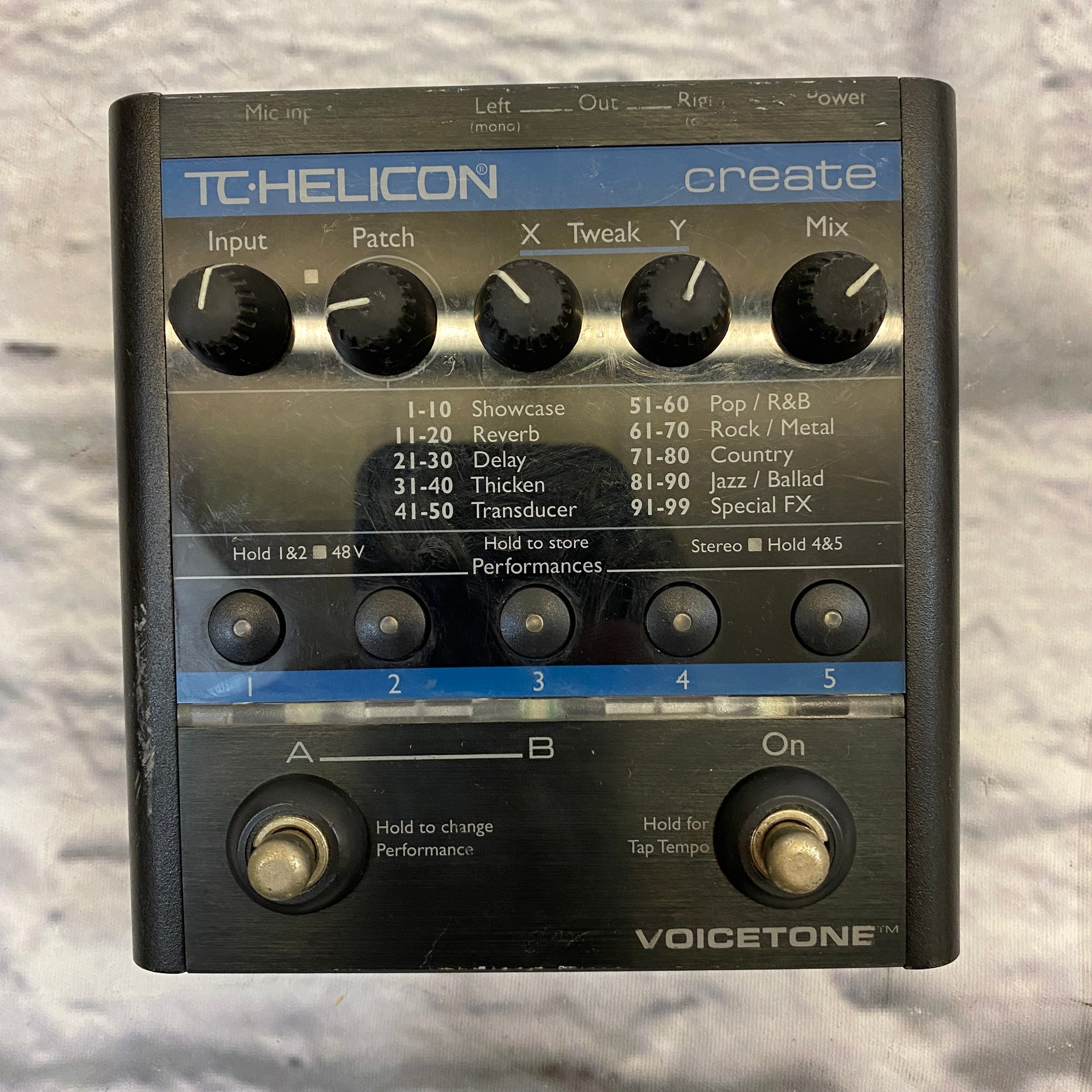 TC Helicon Voice Tone Create Vocal Effect Pedal - Evolution Music