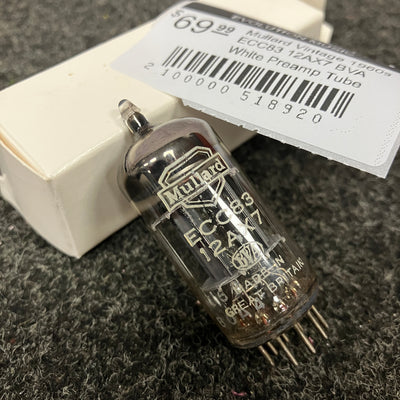 Mullard Vintage 1960s  ECC83 12AX7 BVA White Preamp Tube