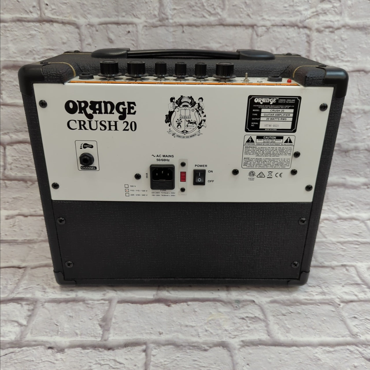 Orange Crush 20 1x8 Guitar Combo Amp Black