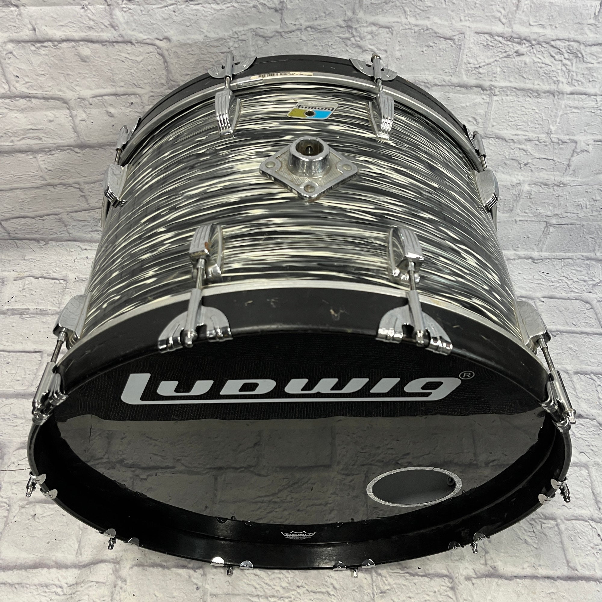 Ludwig Blue and Olive Kick Drum Black Oyster 22x15" Bass Drum