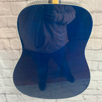 Spencer SG510BLS Acoustic Guitar Trans Blue Sunburst - New Old Stock!