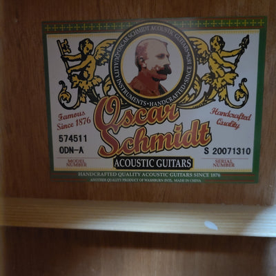 Oscar Schmidt ODN-A Acoustic Guitar - Natural Gloss