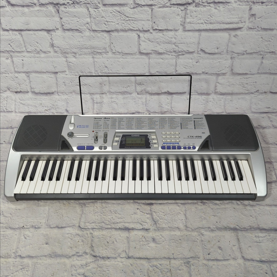 Casio CTK-496 Keyboard w/ 1/4 in. Mic Input
