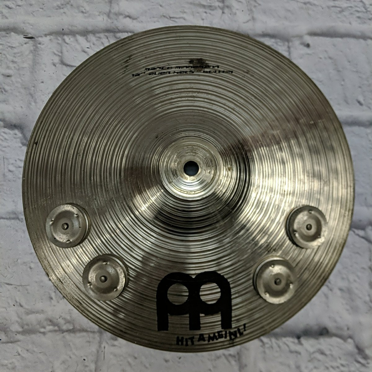 Meinl 12 Minnemann Alien Hi Hat Cymbal Pair AS IS CRACKED