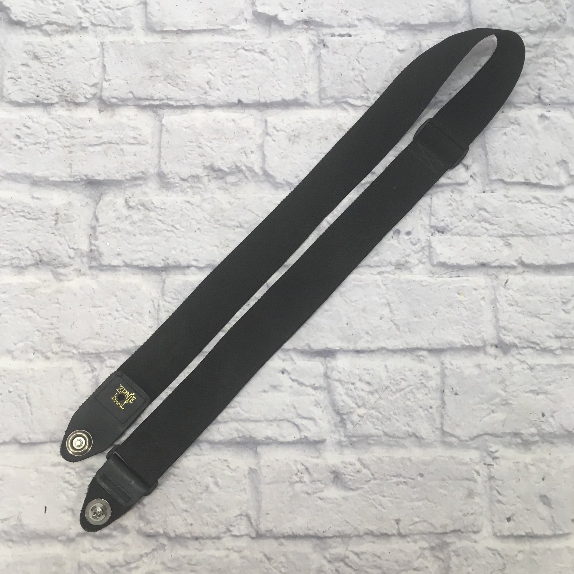 Ernie Ball Black Nylon Guitar Strap with Strap Lock Ends