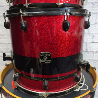 Gretsch Catalina Club Mod Drum Kit Red Sparkle Black Stripe