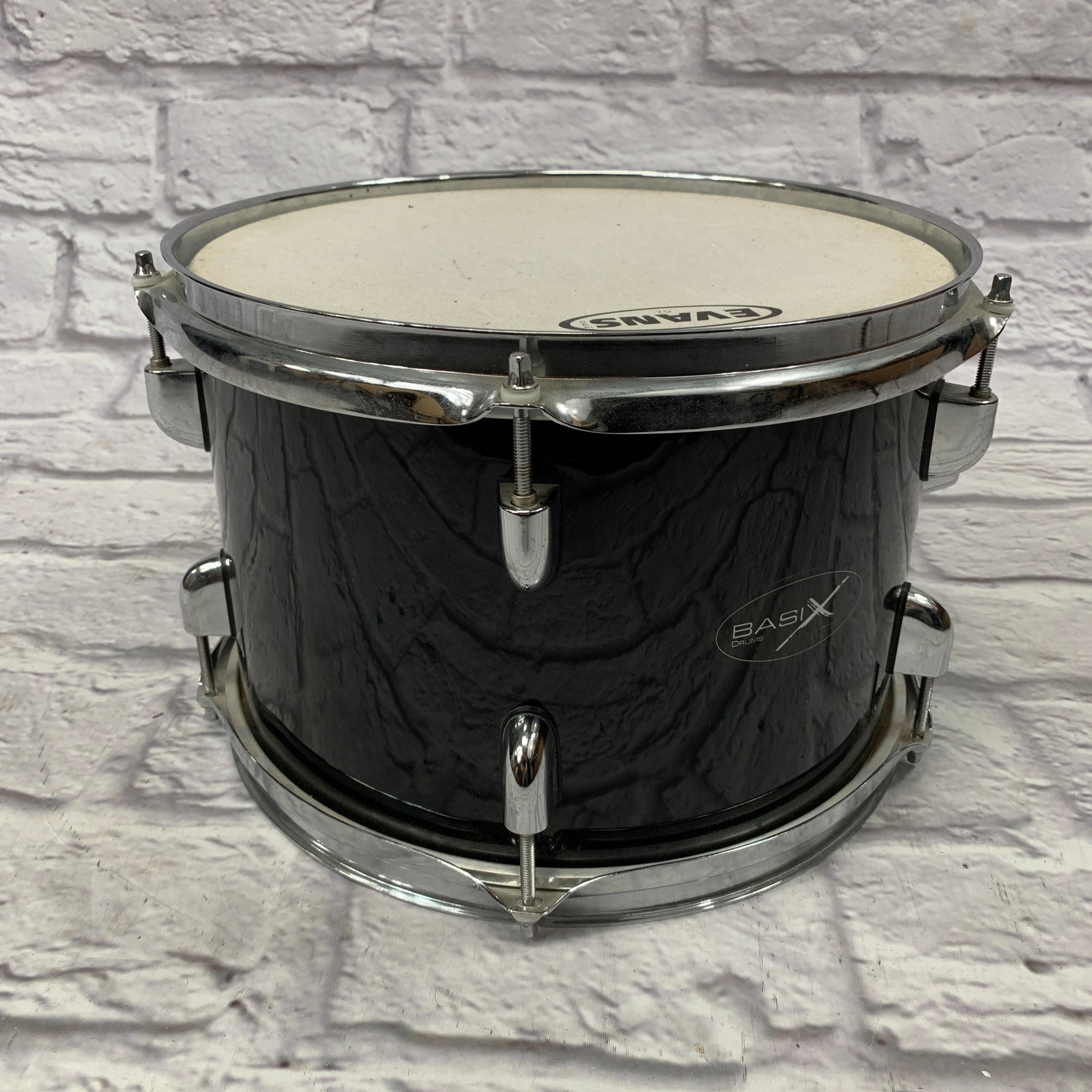 Basix 12" by 9" Rack Tom Black