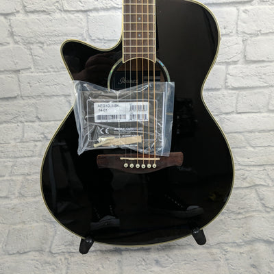 Ibanez AEG10LIIBK Lefty Acoustic Electric Guitar in Black
