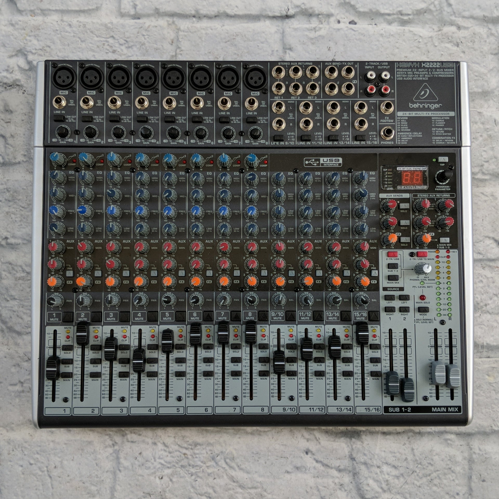 Behringer XENYX X2222USBアナログミキサー　ジャンク品 Behringer XENYX X2222USB USB Mixer With Effects | Guitar Center