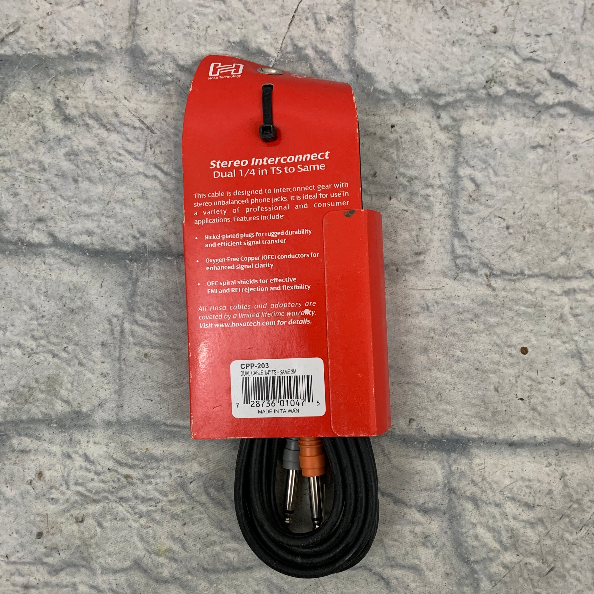 Hosa CPP-203 Stereo 1/4" Interconnect Cable 3m