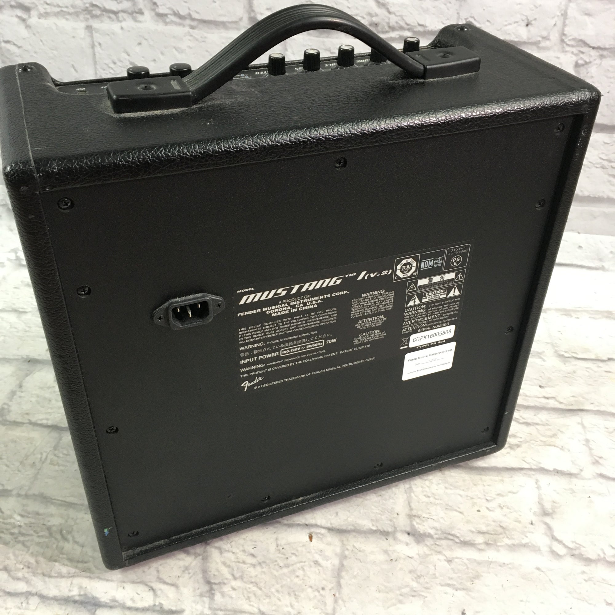 Fender Mustang I V.2 20-watt 1x8 Guitar Combo