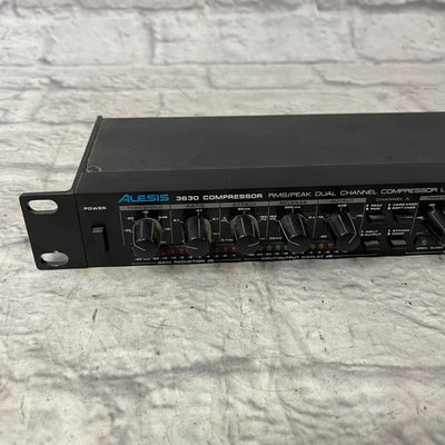 Alesis 3630 Dual Channel Compressor Limiter w/ Gate Rack Unit - no pwr supply
