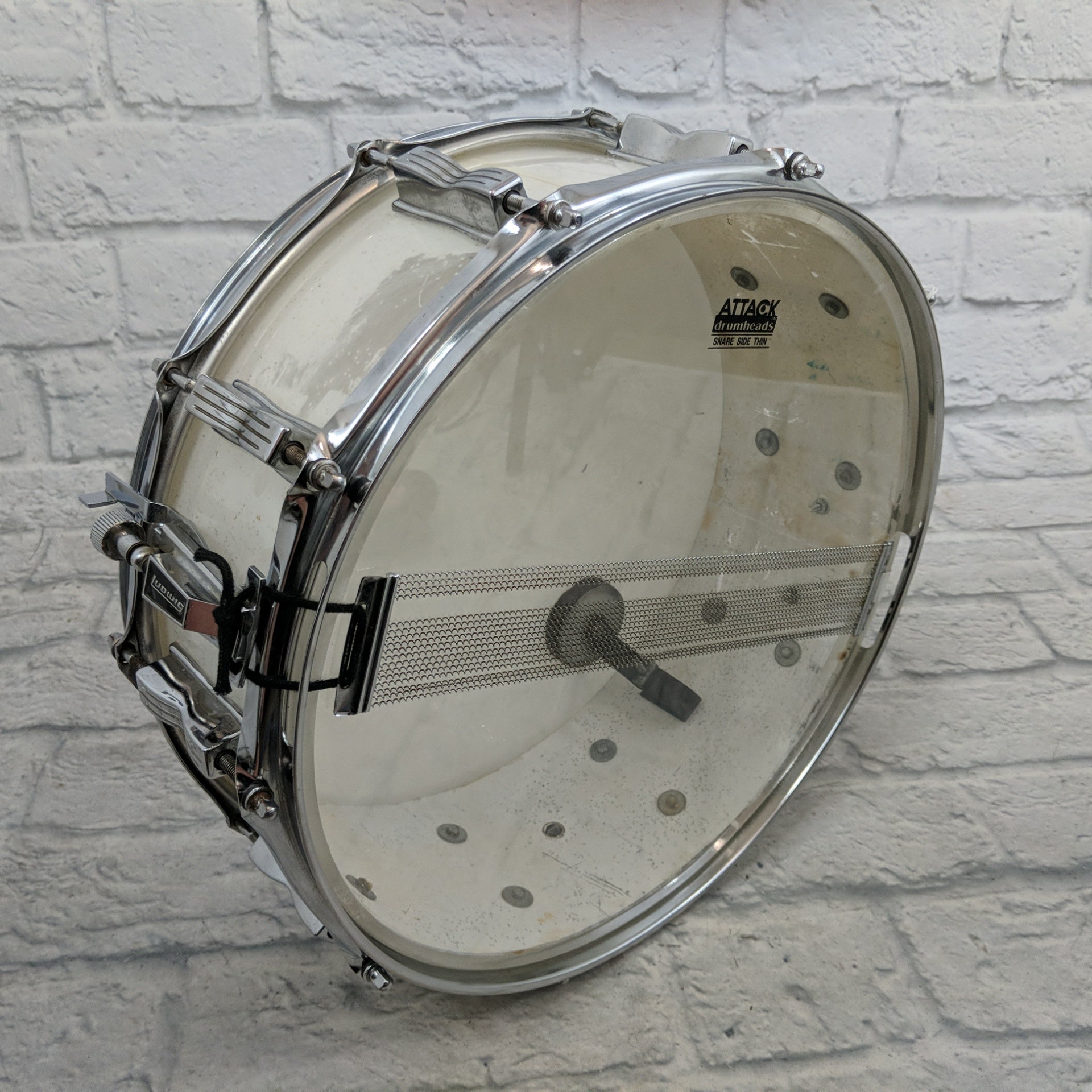 Vintage 70s Ludwig Vistalite Acrylic 10 Lug 14x5 Snare